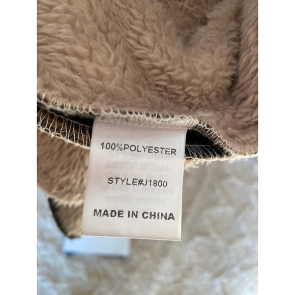 Jodifl Plaid Sherpa Lined Longline Vest Cardigan Cozy Quiet Luxury Brown Camel - Picture 7 of 8